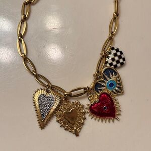 Gold Heart Charm Necklace